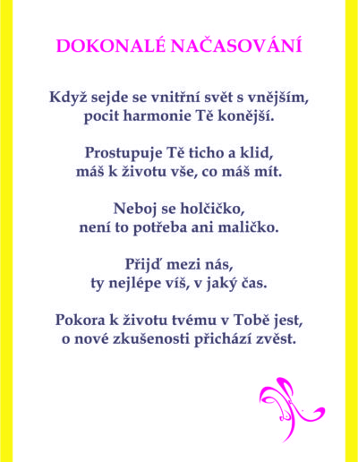 báseň Dokonalé načasování